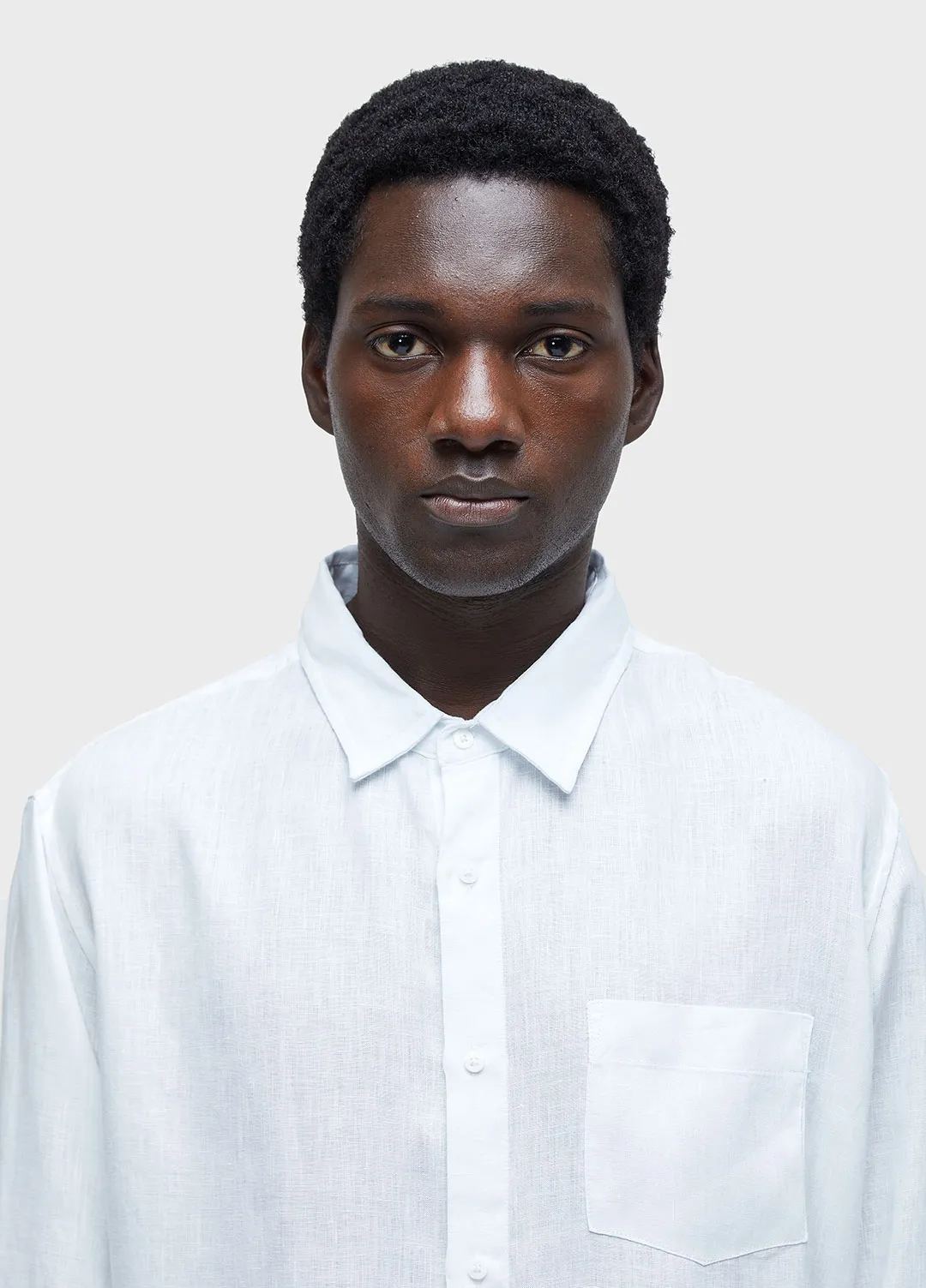 Camisa Classic Linen Manga Longa Branca
